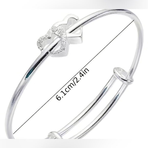 Heart Design Bangle Bracelet - Picture 4 of 4